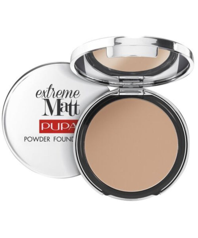 Pupa, Extreme Matt, Oil-Free, Natural Opaque, Compact Foundation, 060, Golden Beige, SPF 20, 11 g