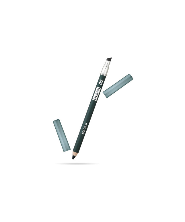 Pupa, Multiplay, Double-Ended, Eyeshadow &amp; Kajal Eyeliner 2-In-1, 02, Electric Green, 1.2 g *Tester