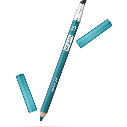 Pupa, Multiplay, Double-Ended, Eyeshadow &amp; Kajal Eyeliner 2-In-1, 15, Blue Green, 1.2 g