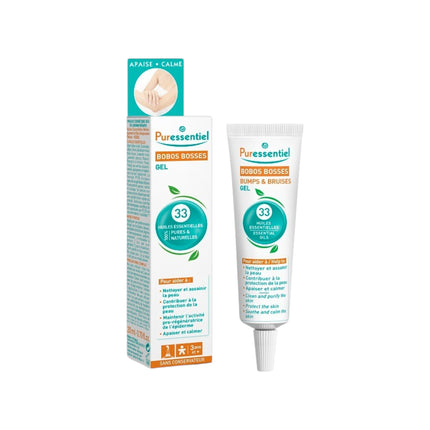Puressentiel, Bobos Bosses, Essential Oils, Soothing &amp; Calming, Local Treatment Gel, For Bumps &amp; Bruises, All Over The Body, 20 ml
