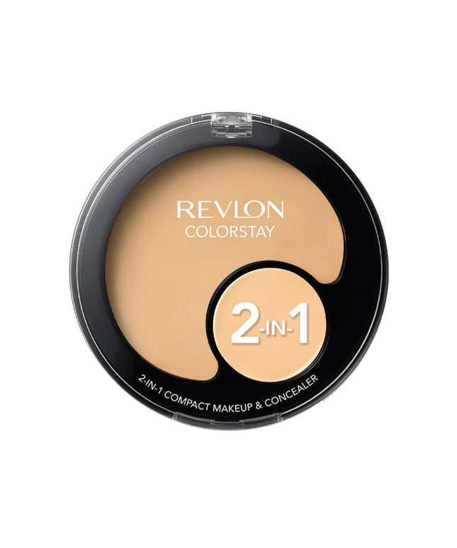 Revlon, Colorstay, Compact Powder Foundation &amp; Concealer 2-In-1, 150, Buff, 11 g