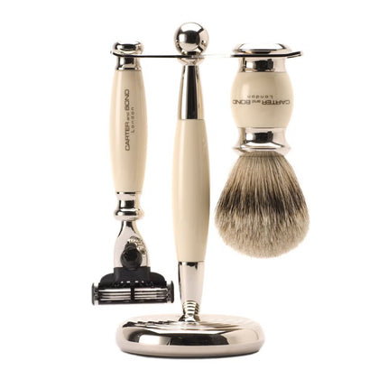 Set Crabtree &amp; Evelyn: Crabtree &amp; Evelyn, Shaving Razor, 5 Blades + Crabtree &amp; Evelyn, Face Shaving Brush