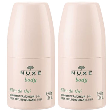 Set Duo, Nuxe, Reve de The, Vegan, Refreshing, Deodorant Roll-On, For Women, 2 pcs, 50 ml
