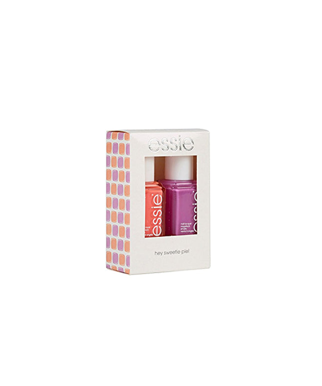 Hey Sweetie Pie! Set Essie: Nail Enamel, Vegan, Glossy Shine Finish, Nail Polish, 36, Splash Of Grenadine, 13.5 ml + Nail Enamel, Vegan, Glossy Shine Finish, Nail Polish, 74, Tart Deco, 13.5 ml