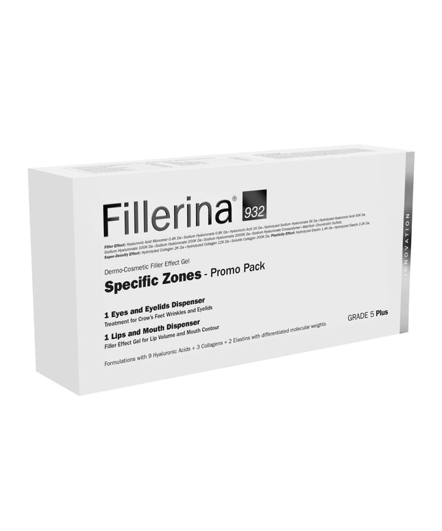 Set Labo: Fillerina 932 Specific Zones Grade 5 Plus, Anti-Wrinkle, Day &amp; Night, Local Treatment Cream, For Eyes &amp; Eyelids, 15 ml + Fillerina 932 Specific Zones Grade 5 Plus, Hyaluronic Acid, Volumizing, Local Treatment Cream, For Lips, 7 ml