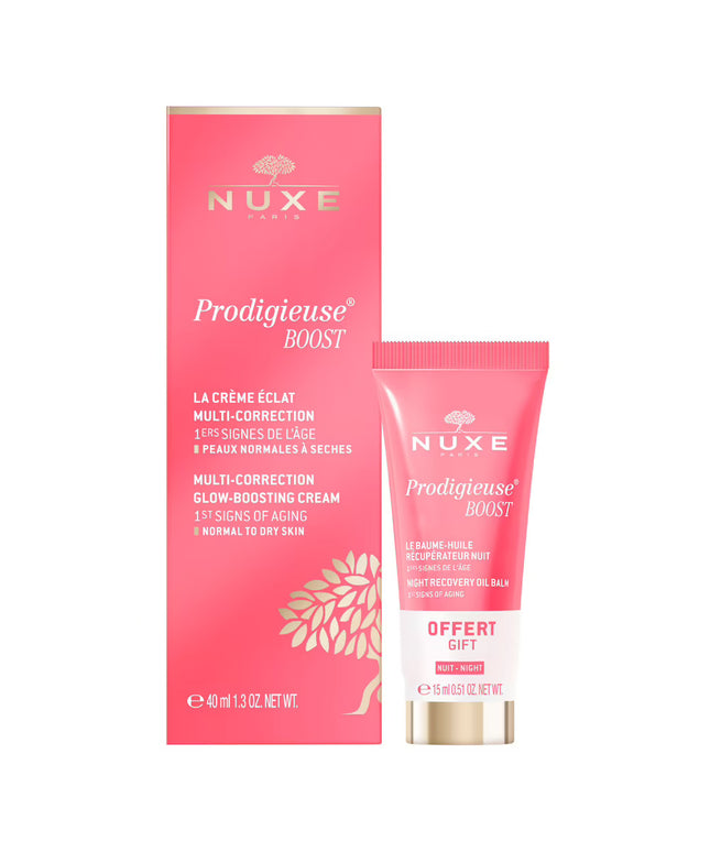 Set Nuxe: Creme Prodigieuse Boost, Multi-Correction, Cream, For Face, 40 ml + Creme Prodigieuse Boost, Recovery, Night, Balm, For Face, 15 ml