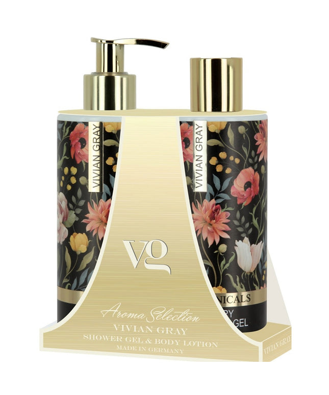 Set Vivian Gray: Botanicals, Softening, Shower Gel, For All Skin Types, 250 ml + Botanicals, Hydrating, Body Lotion, 250 ml