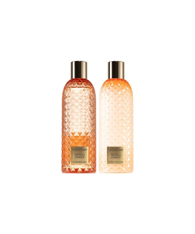 Set Vivian Gray: Gemstone, Neroli &amp; Amber, Shower Gel, For All Skin Types, 300 ml + Gemstone, Neroli &amp; Amber, Hydrating, Body Lotion, 300 ml