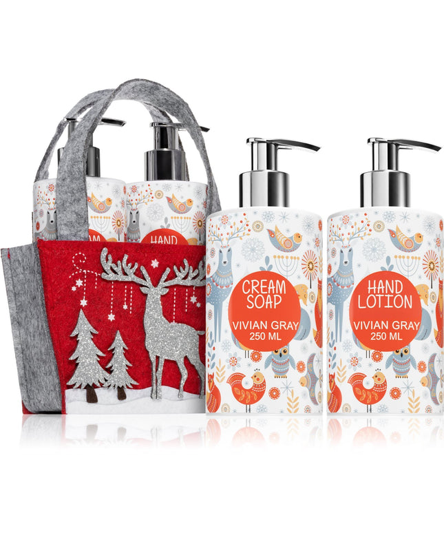 Set Vivian Gray: Glittering Christmas, Cleansing, Liquid Soap, 250 ml + Glittering Christmas, Hydrating, Hand Cream, 250 ml