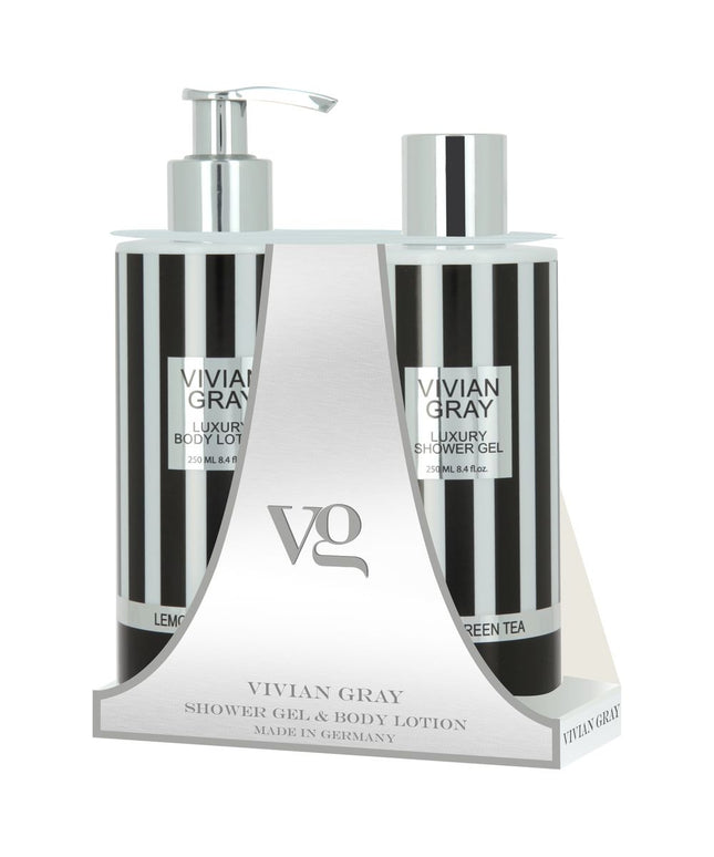 Set Vivian Gray: Luxury, Lemon &amp; Green Tea, Hydrating, Body Lotion, 250 ml + Luxury, Lemon &amp; Green Tea, Softening, Shower Gel, For All Skin Types, 250 ml