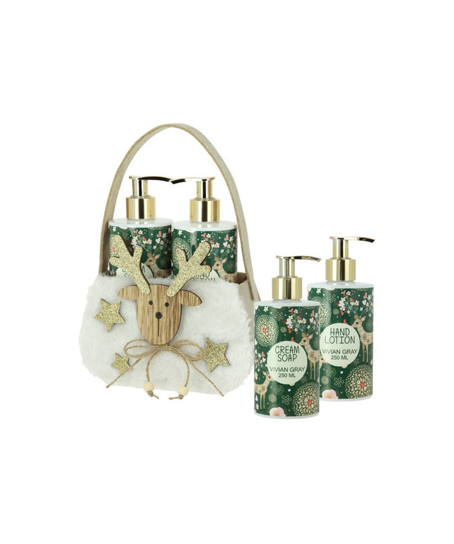 Set Vivian Gray: Natural X-Mas, Hydrating, Hand Cream, 250 ml + Natural X-Mas, Cleansing, Liquid Soap, 250 ml