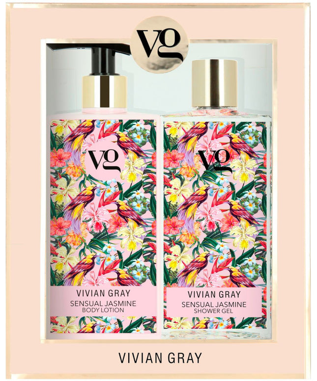 Set Vivian Gray: Sensual Jasmine, Softening, Shower Gel, For All Skin Types, 350 ml + Sensual Jasmine, Hydrating, Body Lotion, 350 ml