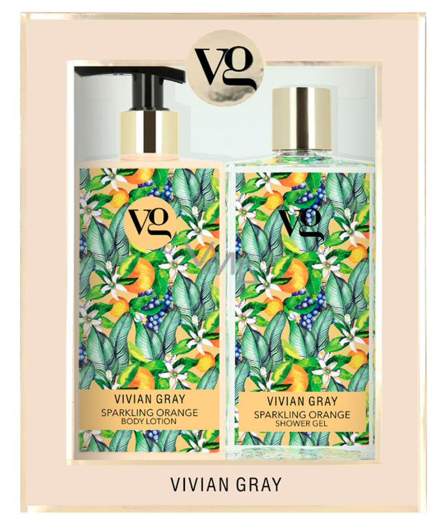 Set Vivian Gray: Sparkling Orange, Cleansing and Hydrating, Shower Gel, For All Skin Types, 350 ml + Sparkling Orange, Hydrating, Body Lotion, 350 ml