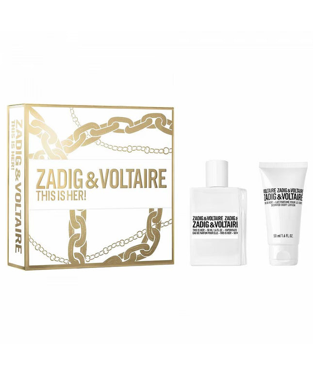 Set Zadig &amp; Voltaire: This Is Her, Eau De Parfum, For Women, 50 ml + This Is Her, Hydrating, Body Lotion, 50 ml