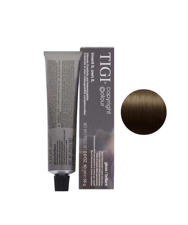 Tigi, Colour Gloss, Semi-Permanent Hair Dye, 4/0 Means Natural Brown, 60 ml
