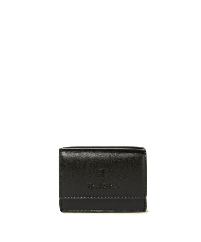 Trussardi, Trussardi, Textile Wallet, Mini, Black, For Women