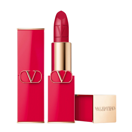 Valentino, Rosso, Satin Finish, Cream Lipstick, 300R, Refillable, 3.5 g