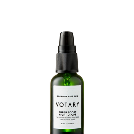 Votary, Super Boost, CBD &amp; Strawberry Seeds, Recovery, Night, Oil, For Face, 30 ml