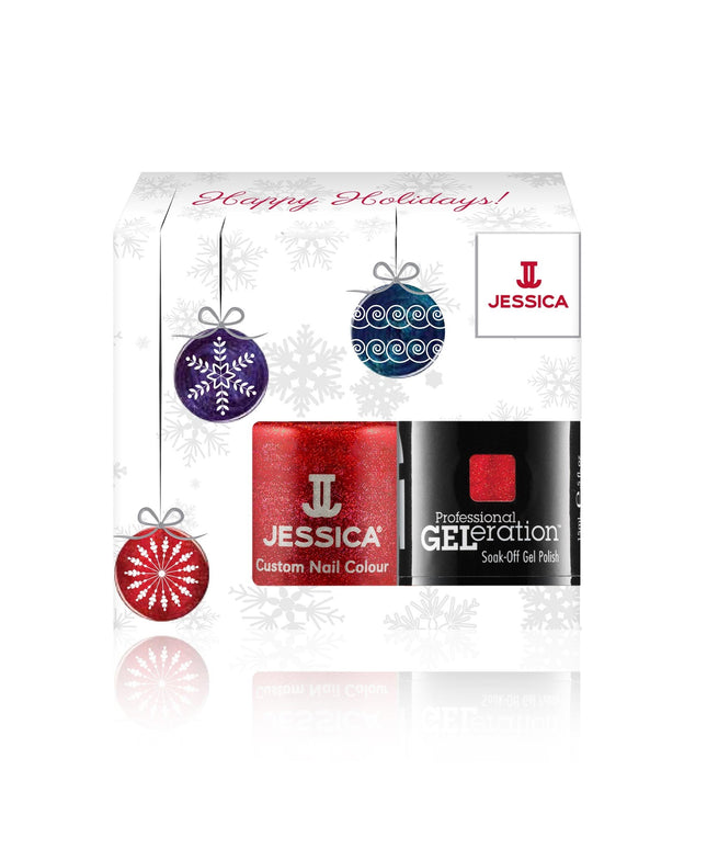 Winter Set Jessica: Professional GELeration, Semi-Permanent Nail Polish, Hearts on Fire, 15 ml + Custom Colors, Nail Polish, Hearts on Fire, 14.8 ml